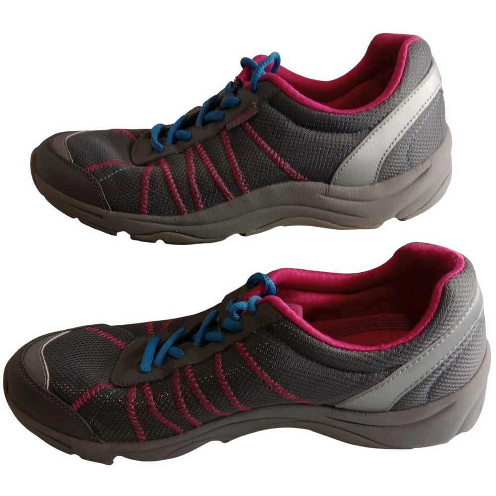 Vionic Alliance Grey Pink Blue Mesh Walking Shoes Sneakers Women's 9